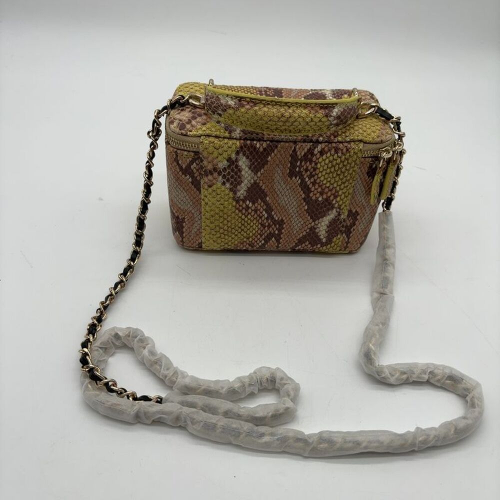 Chanel Yellow Python-Pattern Bag w/Chain Strap - Picture 2 of 4